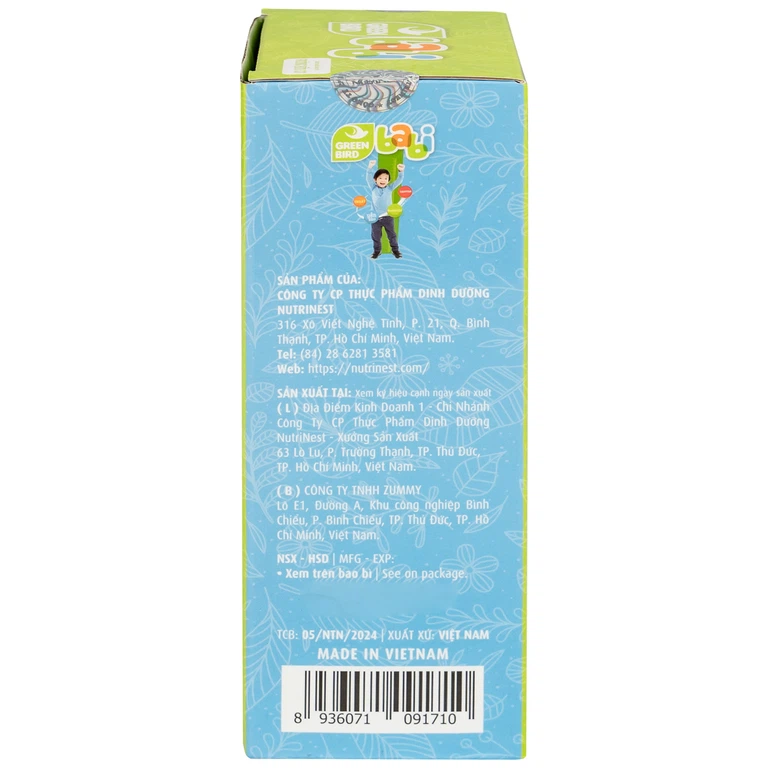 Nước Yến Sào Cho Trẻ Em Hương Vani Greenbabi (4 hũ x 72g)