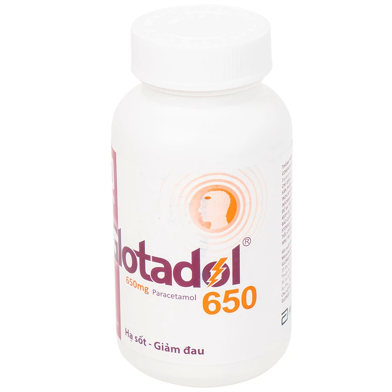 Thuốc Glotadol 650 Abbott hỗ trợ hạ sốt và giảm đau (200 viên)