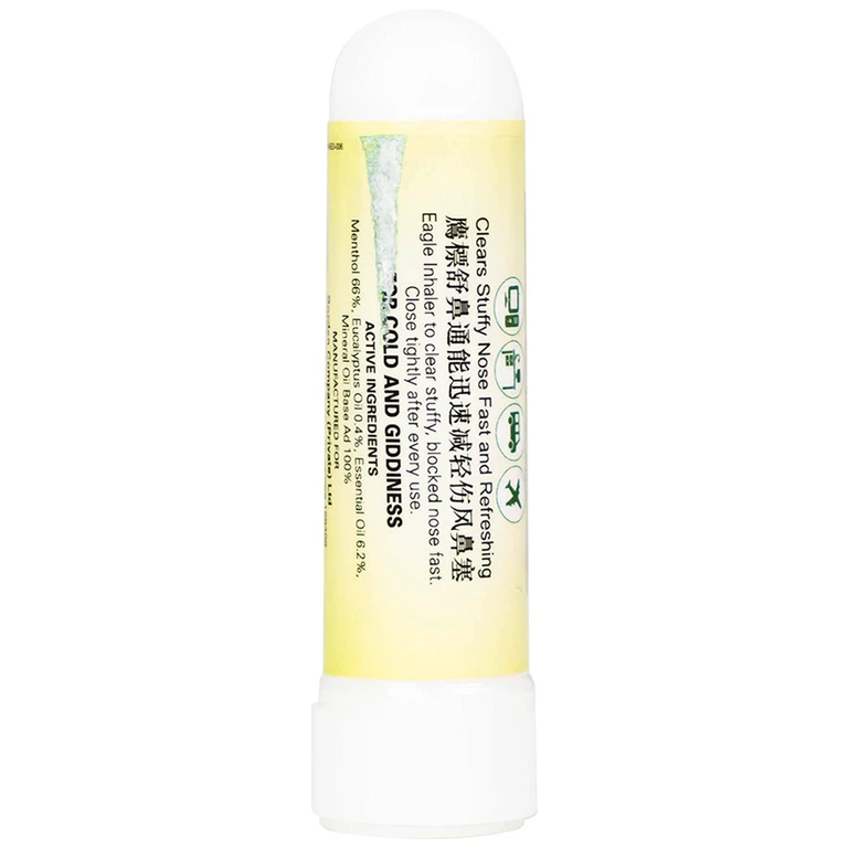 Ống hít thông mũi con ó Eagle Inhaler 1.1g thông mũi, giảm nghẹt mũi (12 ống)