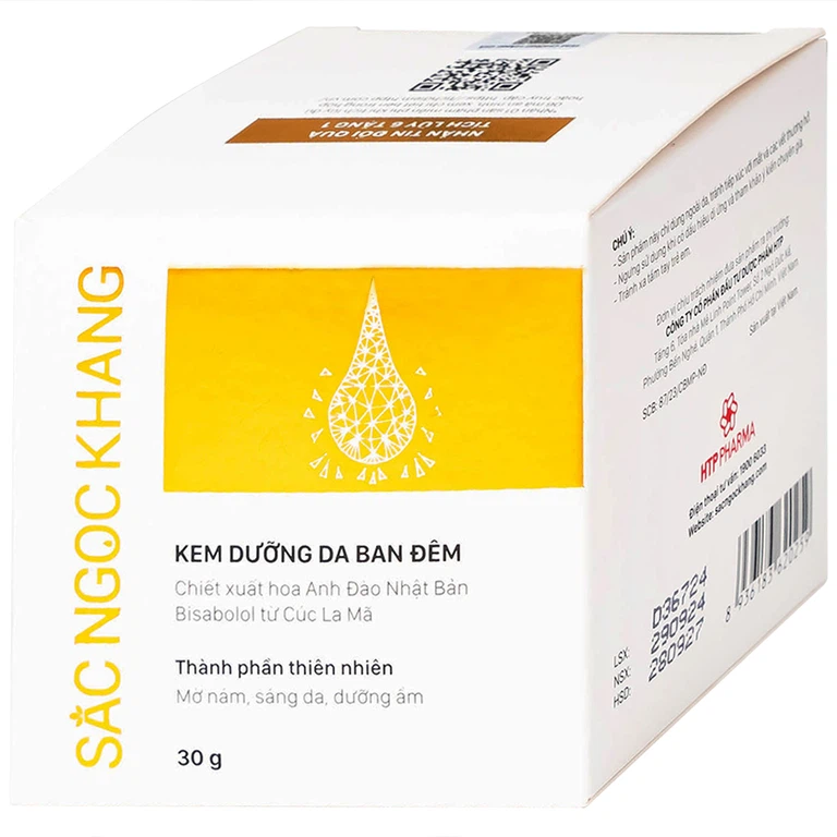 Kem dưỡng da ban đêm Sắc Ngọc Khang 30g làm mờ các vết nám, sạm, tàn nhang