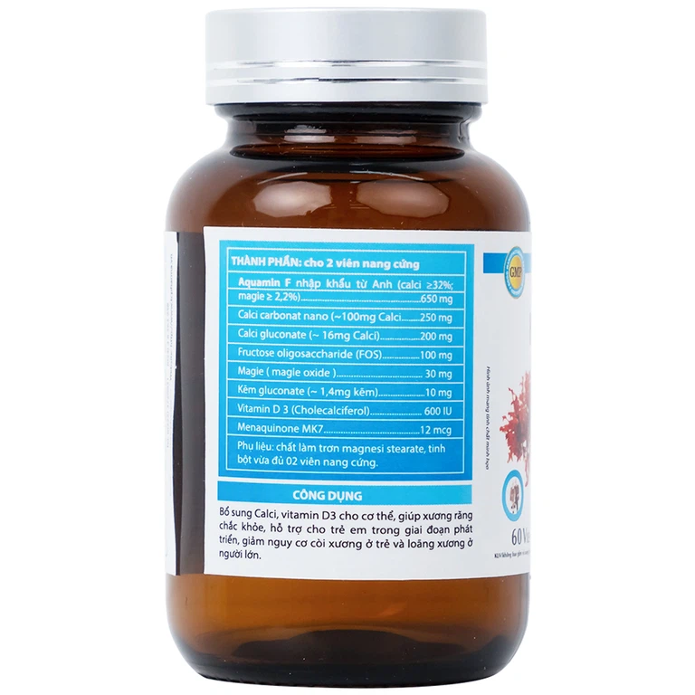 Viên uống Calci Nano Hải Thượng Vương bổ sung Calci, vitamin D3 cho cơ thể (60 viên)