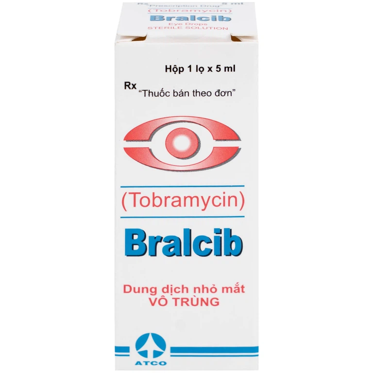 Thuốc Bralcib 3mg Atco điều trị các nhiễm khuẩn phần ngoài mắt do vi khuẩn nhạy cảm (5ml)