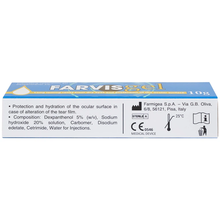 Gel Favisgel Farmigea giúp bảo vệ bề mặt nhãn cầu ở những bệnh nhân bị thay đổi màng phim nước mắt (10g)