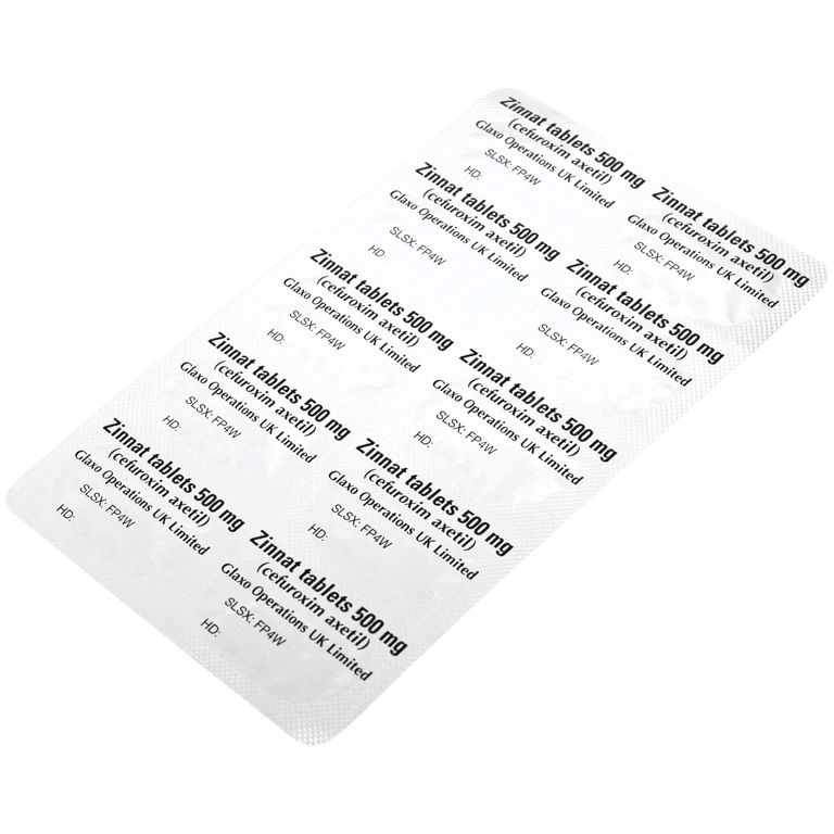 Thuốc Zinnat tablets 500mg Sandoz điều trị những nhiễm khuẩn do vi khuẩn nhạy cảm gây ra (1 vỉ x 10 viên)