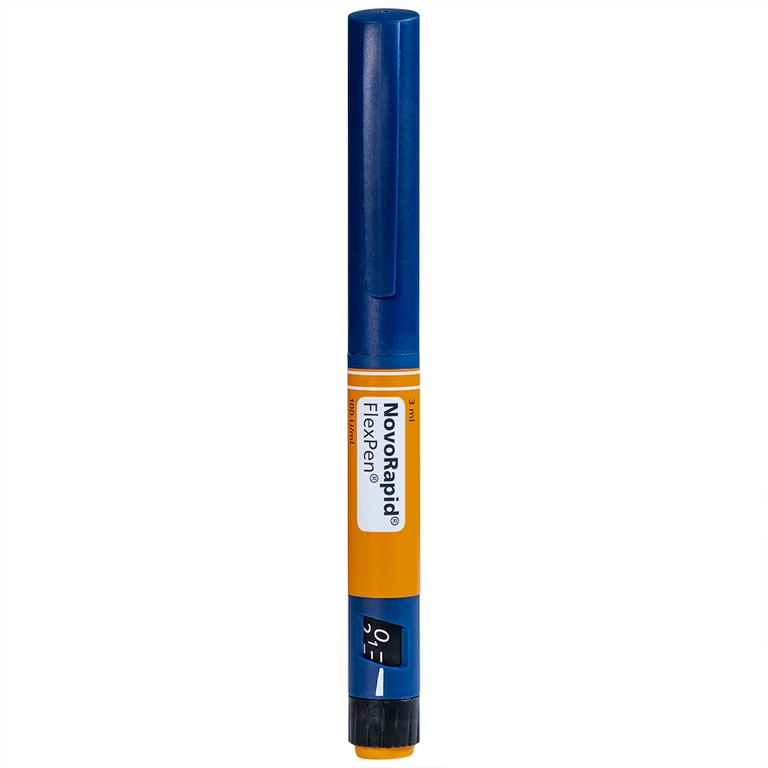 Bút tiêm Novorapid FlexPen 100U/ml Novo Nordisk kiểm soát đường huyết (5 cây x 3ml)