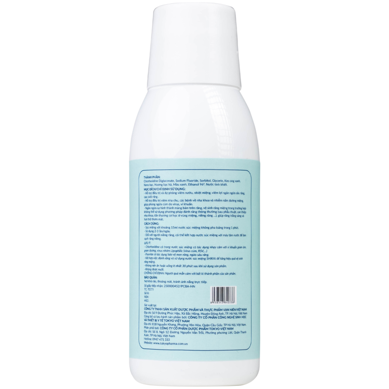 Nước súc miệng Shikai Tokyo Pharma phòng ngừa virus, vi khuẩn, hỗ trợ trị viêm nướu, viêm lợi, nha chu (250ml)