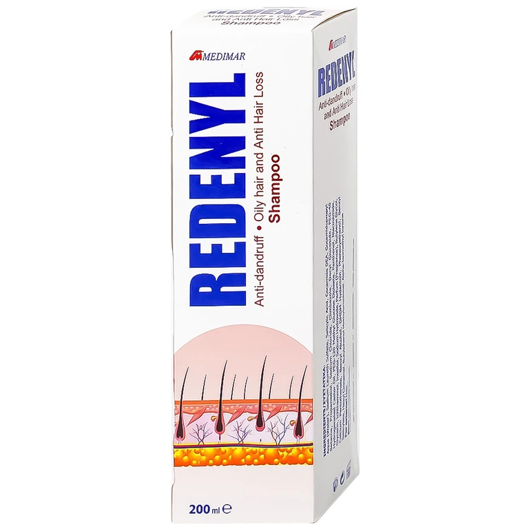 Dầu gội Redenyl Medimar dùng để trị gàu, viêm da tiết bã nhờn, ngăn ngừa rụng tóc (200ml)