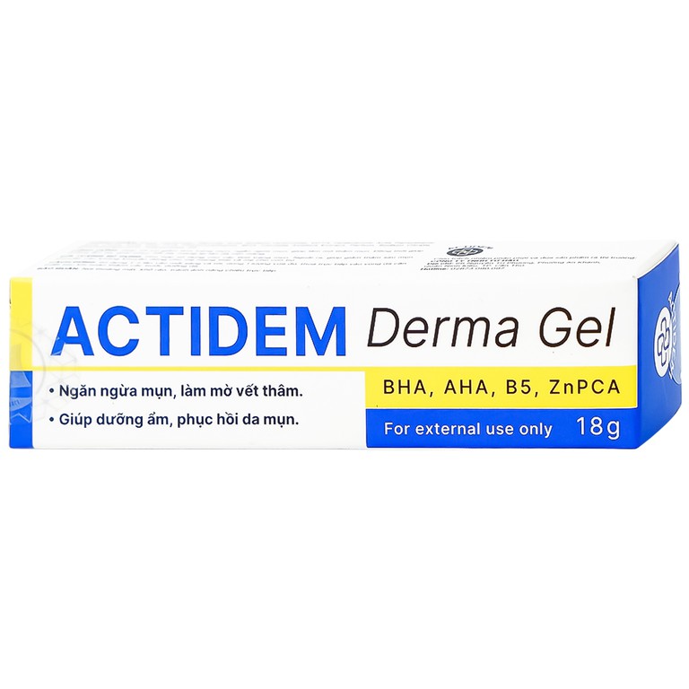 Gel Actidem Derma giúp ngăn ngừa mụn, làm mờ vết thâm (18g)