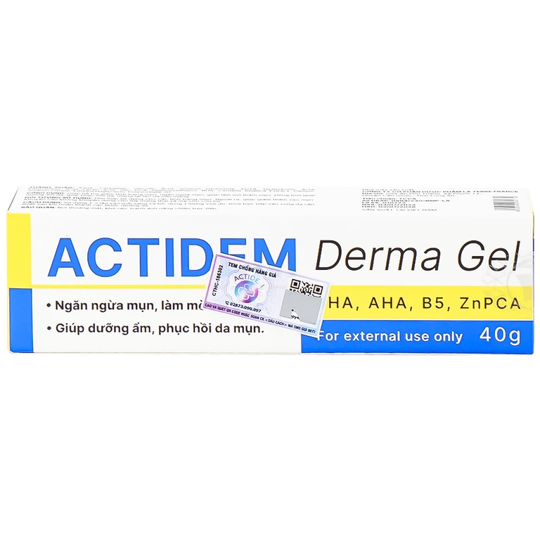 Gel Actidem Derma giúp ngăn ngừa mụn, làm mờ vết thâm (40g)