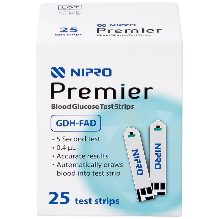 Que thử đường huyết Nipro Premier (25 que)