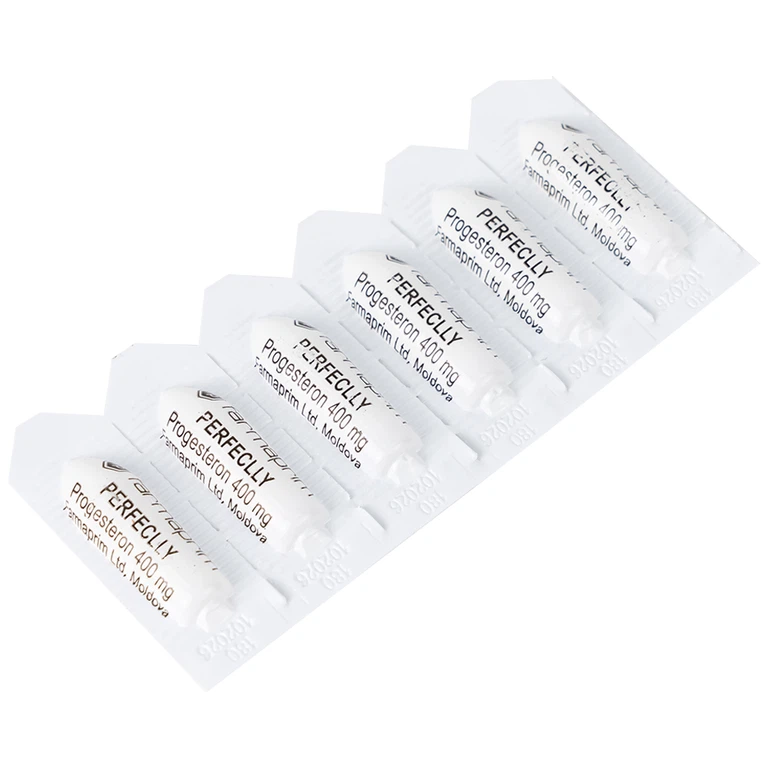 Viên đặt âm đạo Perfeclly 400mg Farmaprim điều trị hội chứng tiền kinh nguyệt (2 vỉ x 6 viên)