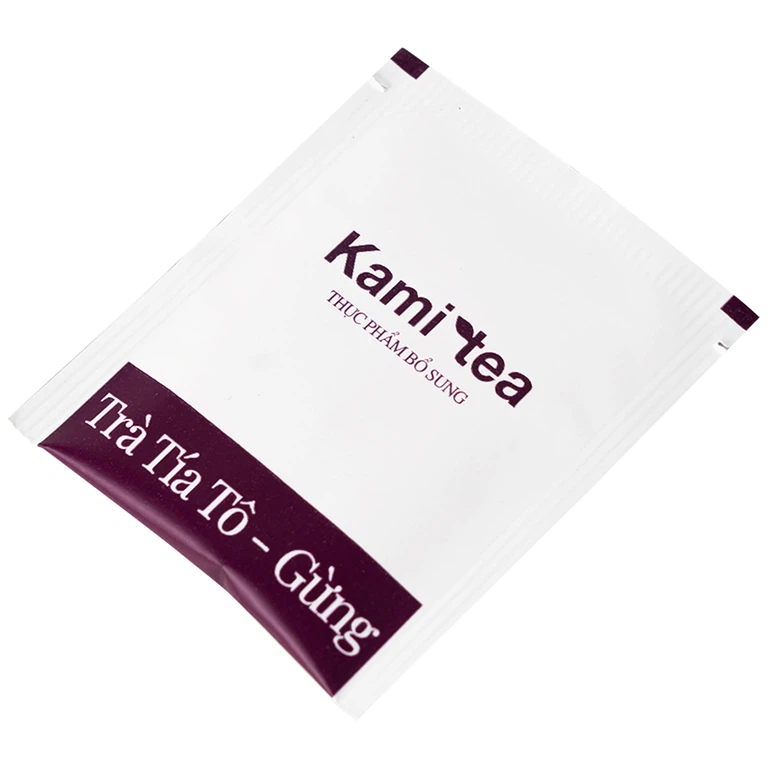 Trà Tía Tô – Gừng Kami Tea hỗ trợ tiêu hoá, chữa cảm mạo, nhức đầu, bụng dầy trướng (20 túi)