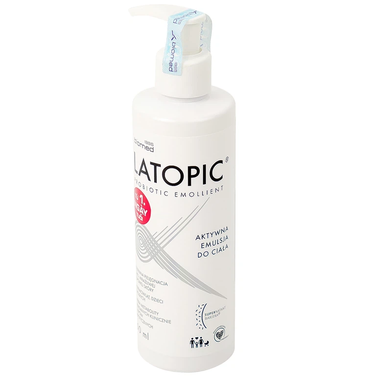 Nhũ tương Probiotic Emollient Latopic làm dịu da, giảm ngứa, giảm khô (250ml)