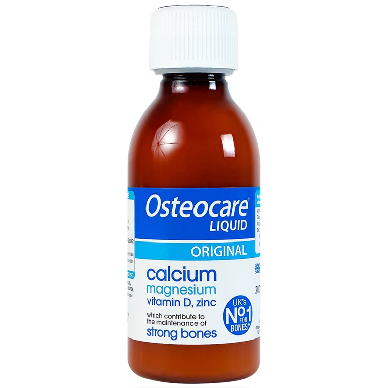 Dung dịch Osteocare Liquid Vitabiotics bổ sung canxi, magiê, vitamin D, kẽm giúp xương chắc khỏe (200ml)