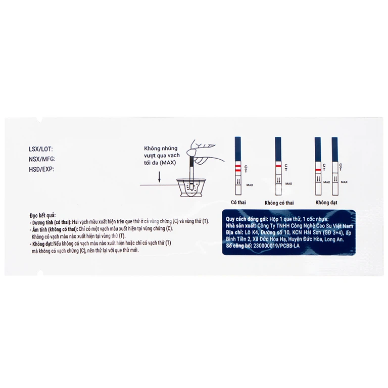 Que thử thai nhanh Safefit Test (Hộp 1 que x 1 cốc nhựa)