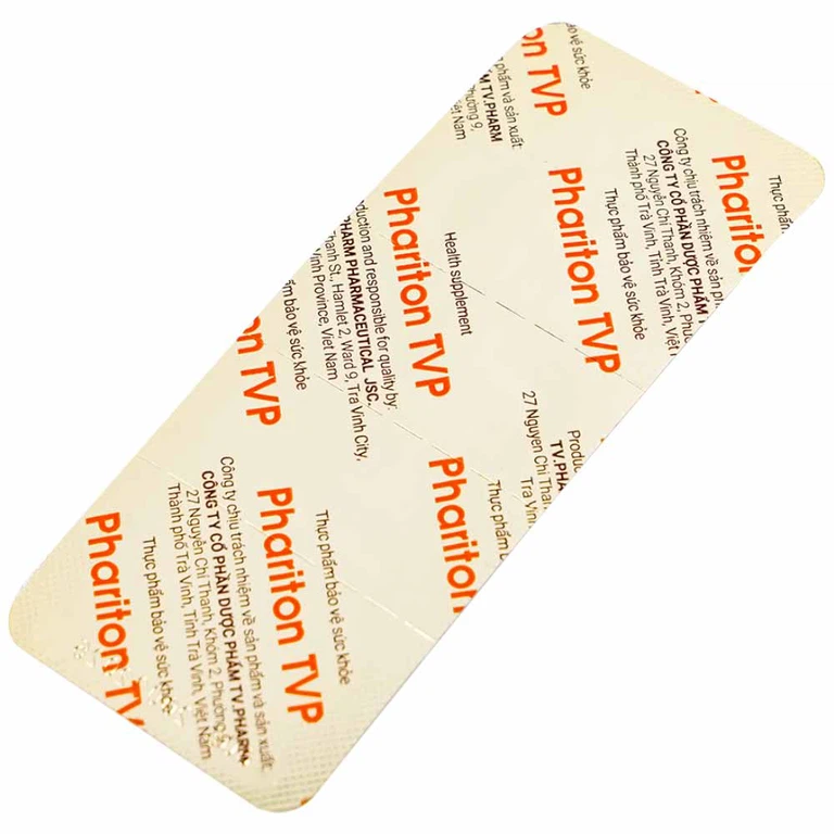 Viên uống Phariton TVPharma hỗ trỡ tăng cường sức khỏe, nâng cao sức đề kháng (12 vỉ x 5 viên)