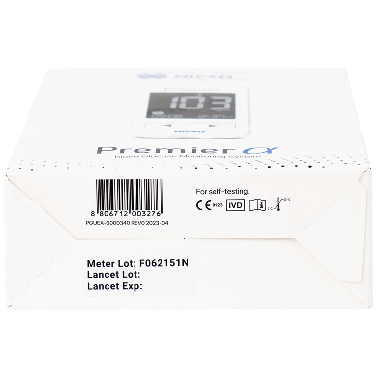 Máy đo đường huyết Nipro Premier Alpha giúp đo đường huyết một cách an toàn, nhanh chóng, chính xác