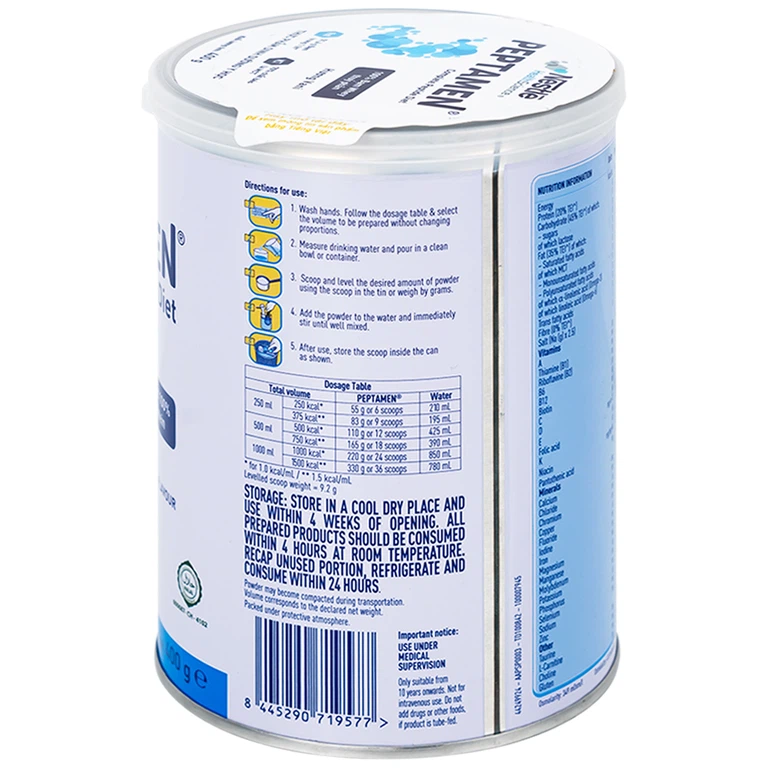 Sữa Peptamen Nestlé cải thiện việc hấp thu đạm, không gây tiêu chảy (400g)