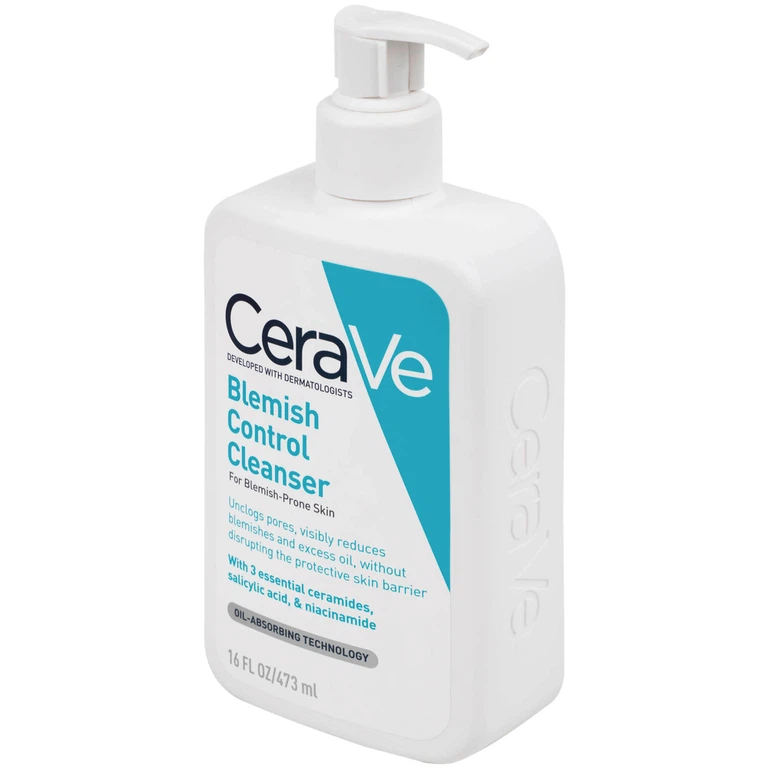 Sữa rửa mặt Cerave Blemish Control Cleanser ngừa mụn dành cho da dầu, da mụn (473ml)