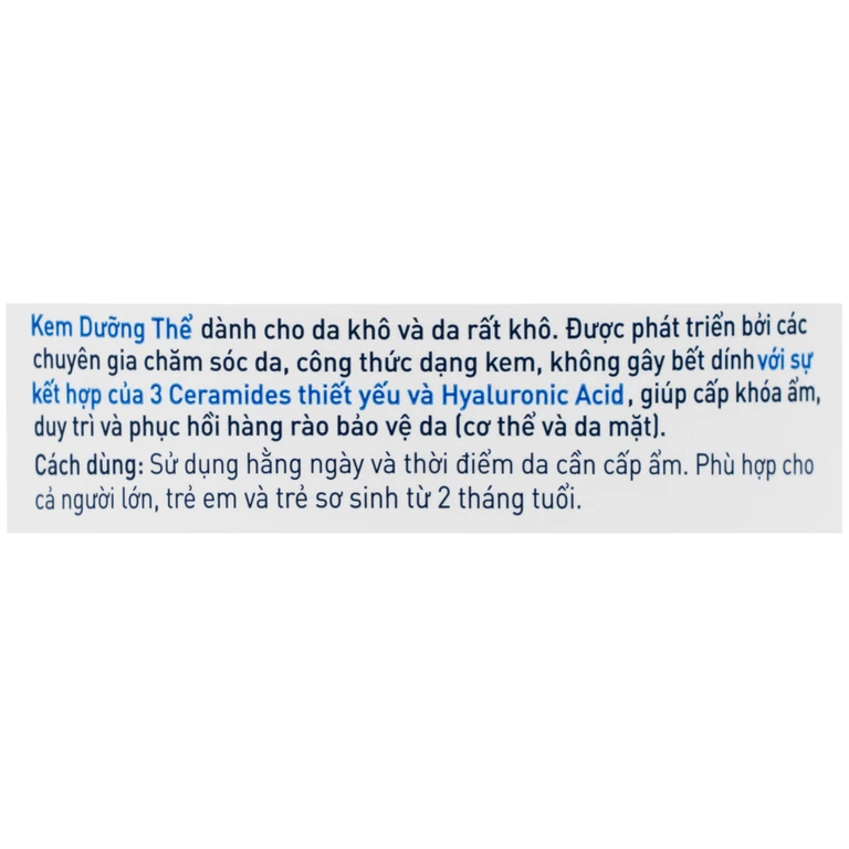 Kem bôi CeraVe Moisturizing Cream dưỡng ẩm, phục hồi cho da khô (454g)