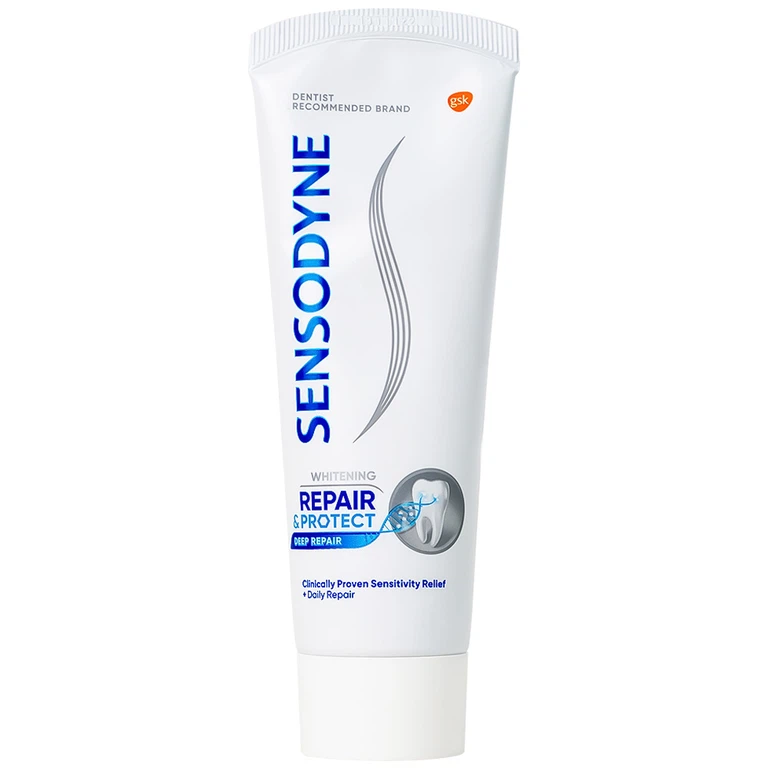 Kem đánh răng Sensodyne Repair And Protect Deep Repair Whitening giảm ê buốt răng, cơ chế phục hồi sâu (100g)