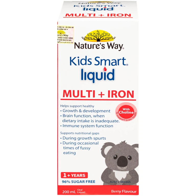 Nature's Way Kids Smart Multi + Iron hỗ trợ tăng cường sức khỏe và đề kháng (200ml)
