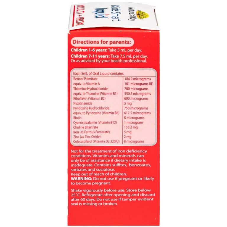 Nature's Way Kids Smart Multi + Iron hỗ trợ tăng cường sức khỏe và đề kháng (200ml)
