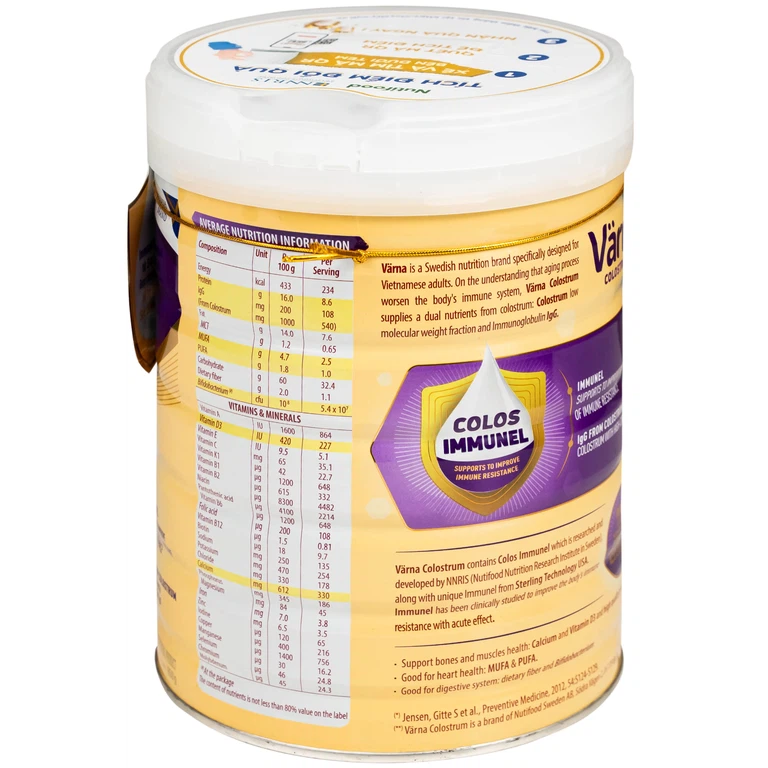 Sữa Nutifood Varna Colostrum cho người lớn ăn uống kém, cần tăng cường đề kháng (850g)