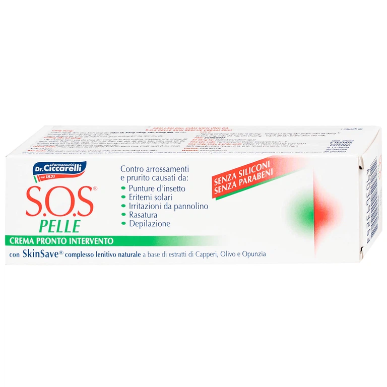 Kem bôi Dr.Ciccarelli S.O.S Pelle Skin Rescue Cream làm dịu và giảm kích ứng da (25ml)
