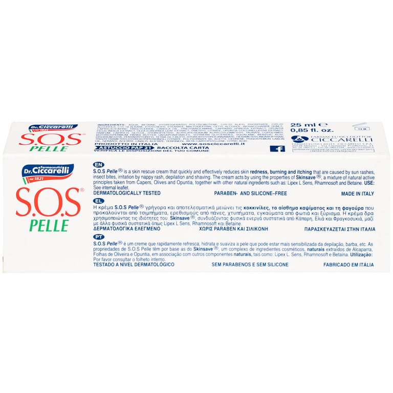 Kem bôi Dr.Ciccarelli S.O.S Pelle Skin Rescue Cream làm dịu và giảm kích ứng da (25ml)