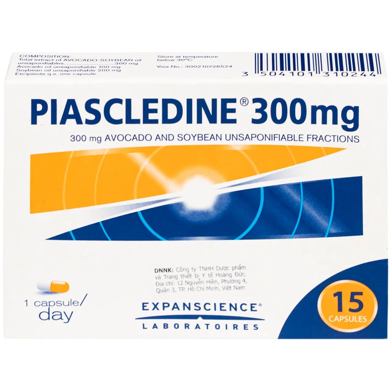 Viên nang cứng Piascledine 300 Hyphens điều trị viêm xương khớp hông và khớp gối (1 vỉ x 15 viên) 