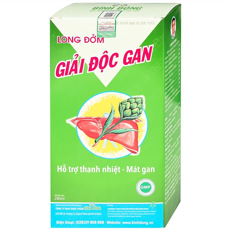 Cao lỏng Long Đởm Giải Độc Gan Bình Đông 280ml hỗ trợ thanh nhiệt, mát gan 