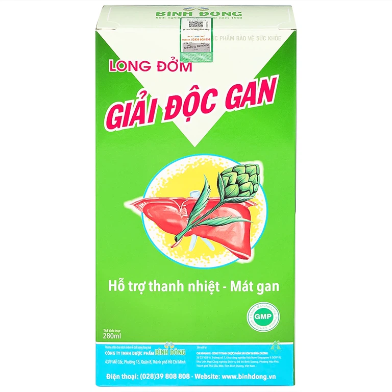 Cao lỏng Long Đởm Giải Độc Gan Bình Đông 280ml hỗ trợ thanh nhiệt, mát gan 