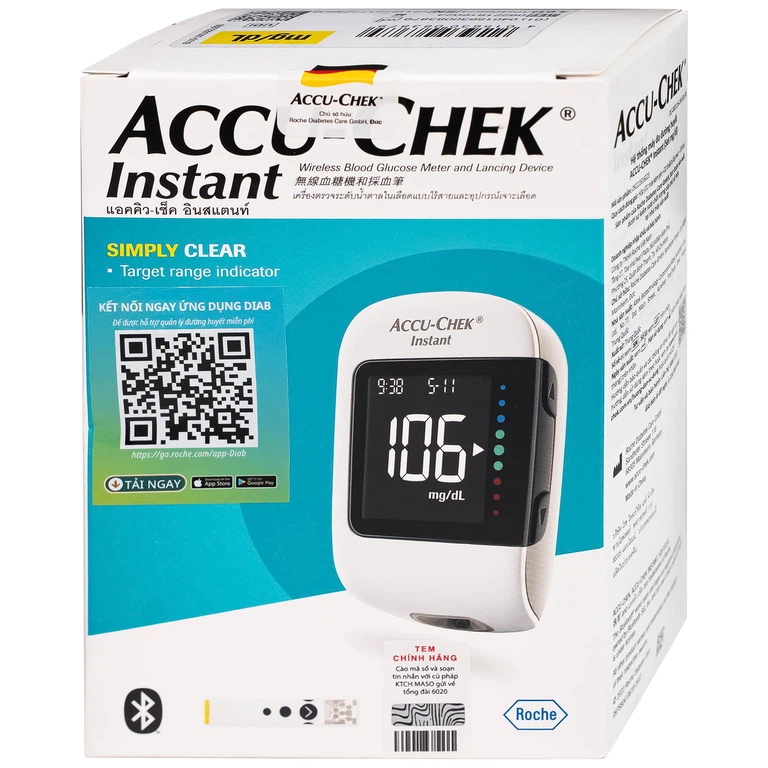 Máy đo đường huyết Accu-Chek Instant hỗ trợ theo dõi, kiểm soát lượng đường trong máu