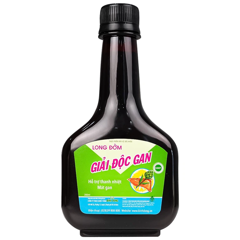 Cao lỏng Long Đởm Giải Độc Gan Bình Đông 280ml hỗ trợ thanh nhiệt, mát gan 