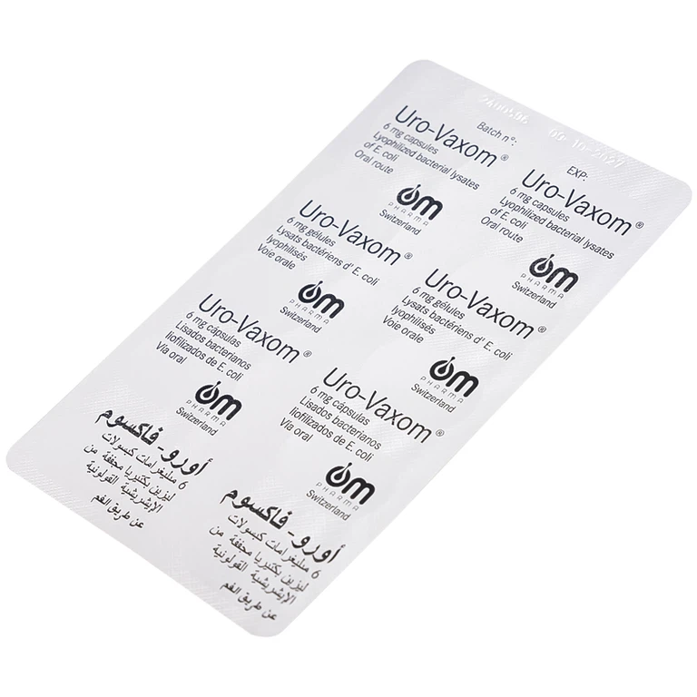 Thuốc Uro-Vaxom OM Pharma tăng cường miễn dịch do nhiễm khuẩn đường tiết niệu (3 vỉ x 10 viên)