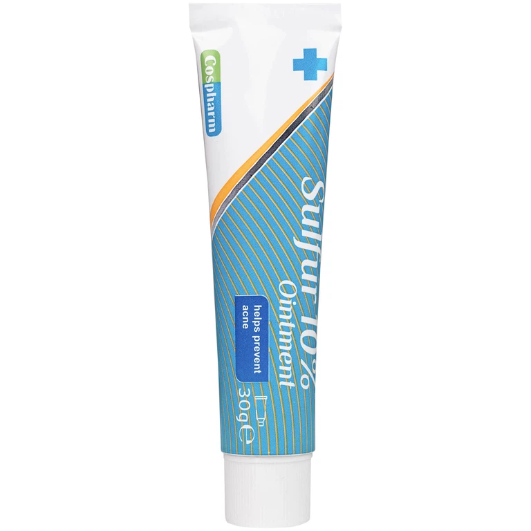 Kem bôi Sulfur 10% Ointment Cospharm hỗ trợ cải thiện tình trạng mụn và giảm viêm sưng (30g)