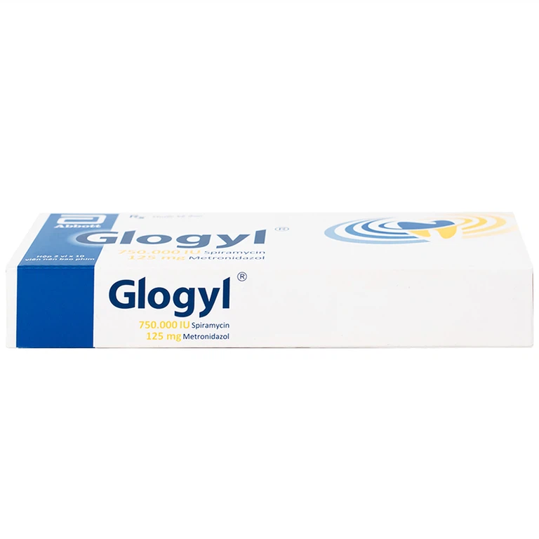Viên nén Glogyl Glomed điều trị nhiễm khuẩn răng miệng cấp tính, mạn tính (2 vỉ x 10 viên)