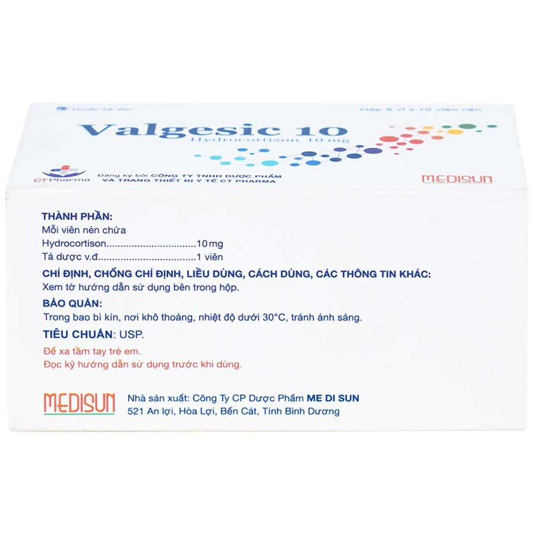 Thuốc Valgesic 10 CT Pharma liệu pháp thay thế tăng sản lượng thận ở trẻ (6 vỉ x 10 viên)