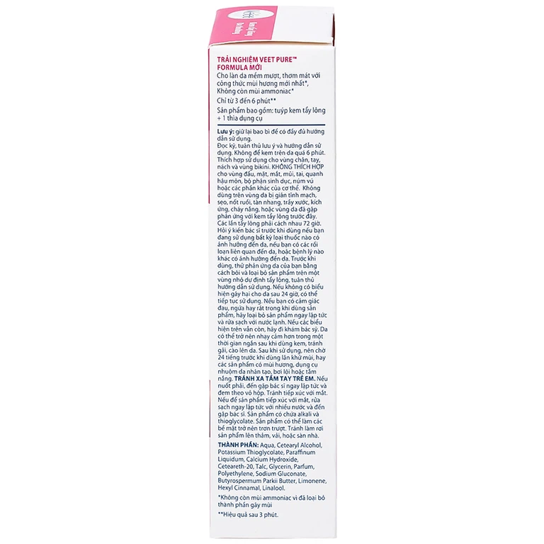 Kem tẩy lông Veet Pure 50g cho da, hiệu quả chỉ từ 3 đến 6 phút