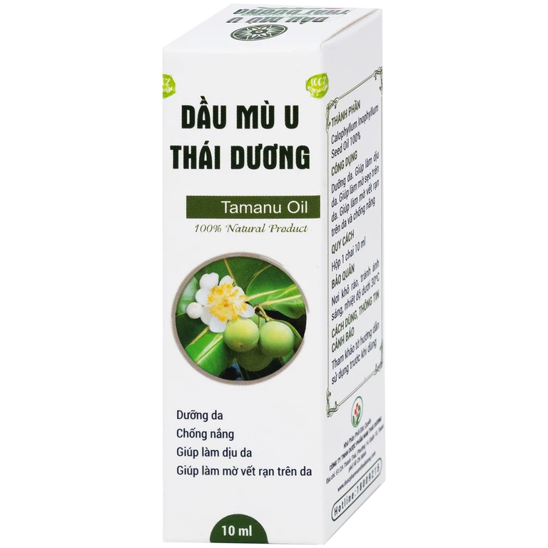 Dầu Mù U Thái Dương Đất Việt làm lành vết bỏng, hỗ trợ điều trị chàm, vảy nến, dưỡng ẩm (10ml)