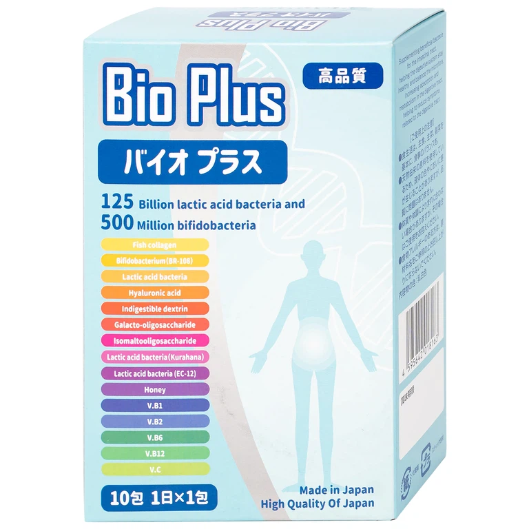 Dung dịch Bio Plus 15g Kenko bổ sung vi khuẩn có lợi cho hệ tiêu hóa, cân bằng đường ruột (10 gói)