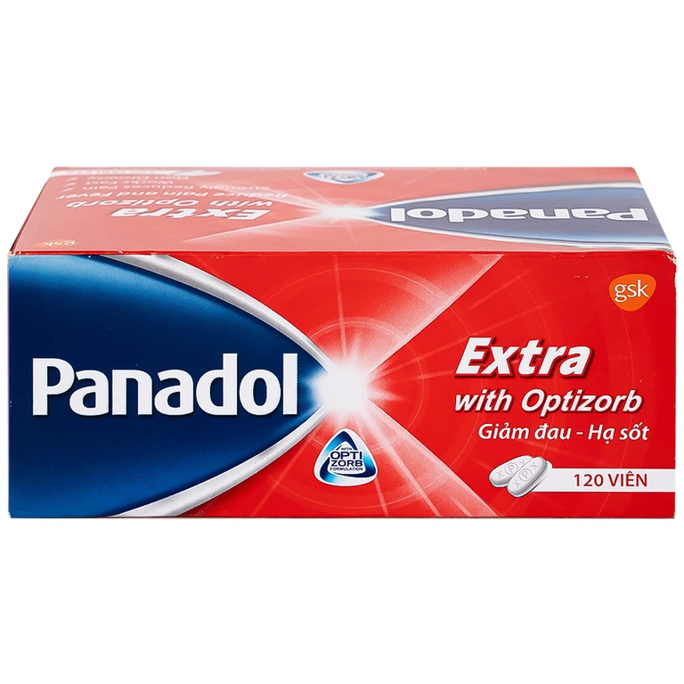Viên nén Panadol Extra With Optizorb GSK giảm đau, hạ sốt nhanh, không gây buồn ngủ (12 vỉ x 10 viên)