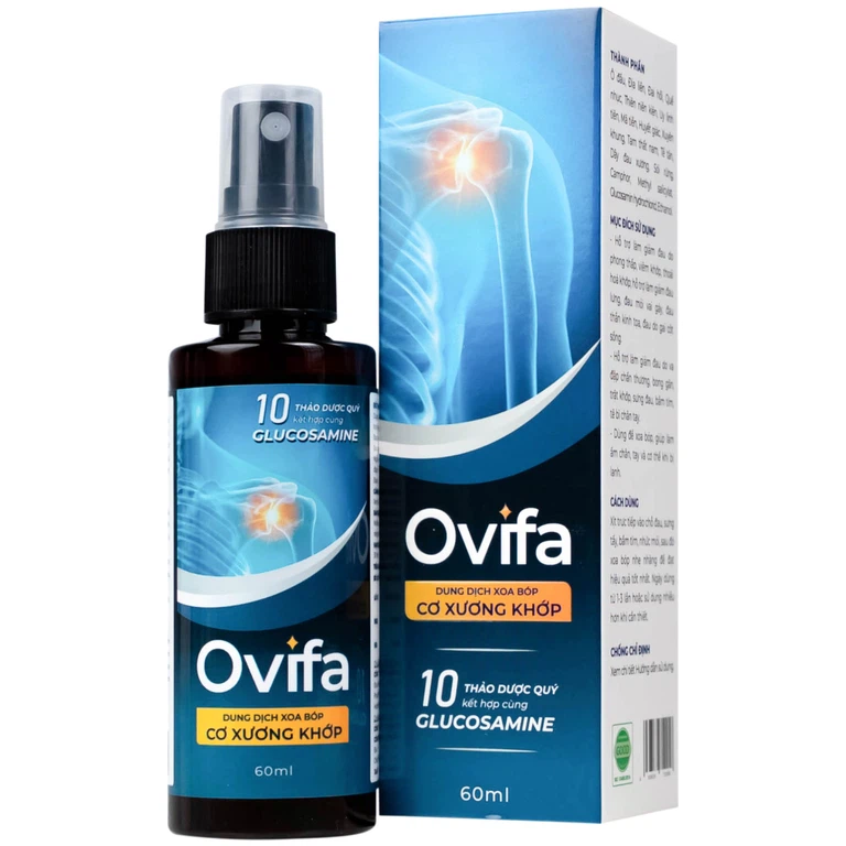 DUNG DỊCH XOA BÓP CƠ XƯƠNG KHỚP OVIFA 60ML