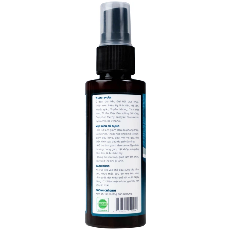 DUNG DỊCH XOA BÓP CƠ XƯƠNG KHỚP OVIFA 60ML