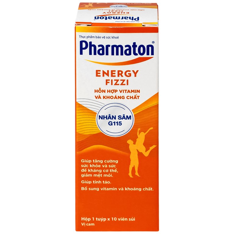 Thực phẩm bảo vệ sức khỏe Pharmaton Energy Fizzi Sanofi giúp tăng cường sức khỏe, sức đề kháng và giảm mệt mỏi (10 viên)