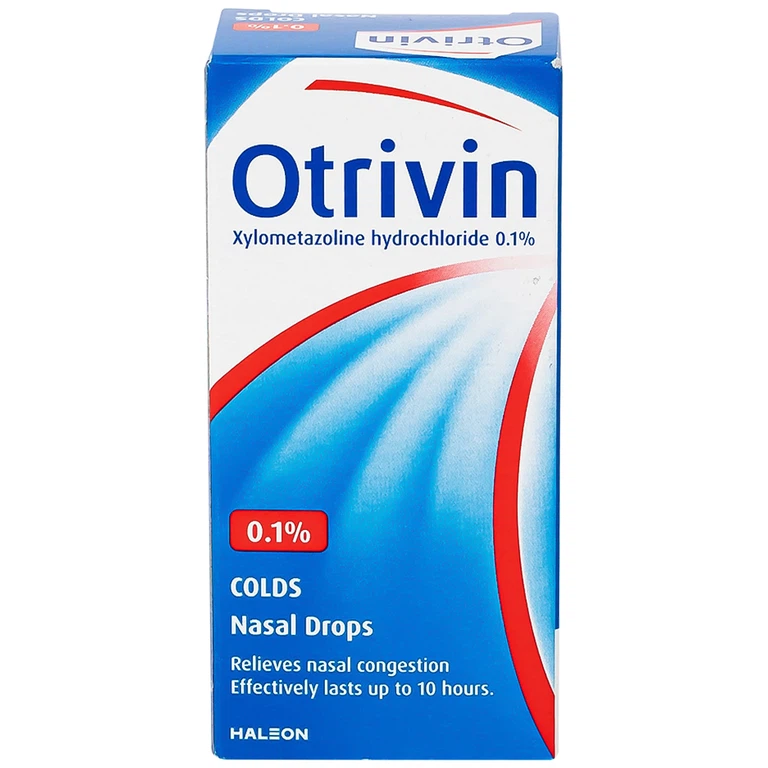 Thuốc nhỏ mũi Otrivin 0.1% GSK điều trị nghẹt mũi, sung huyết mũi họng (10ml)