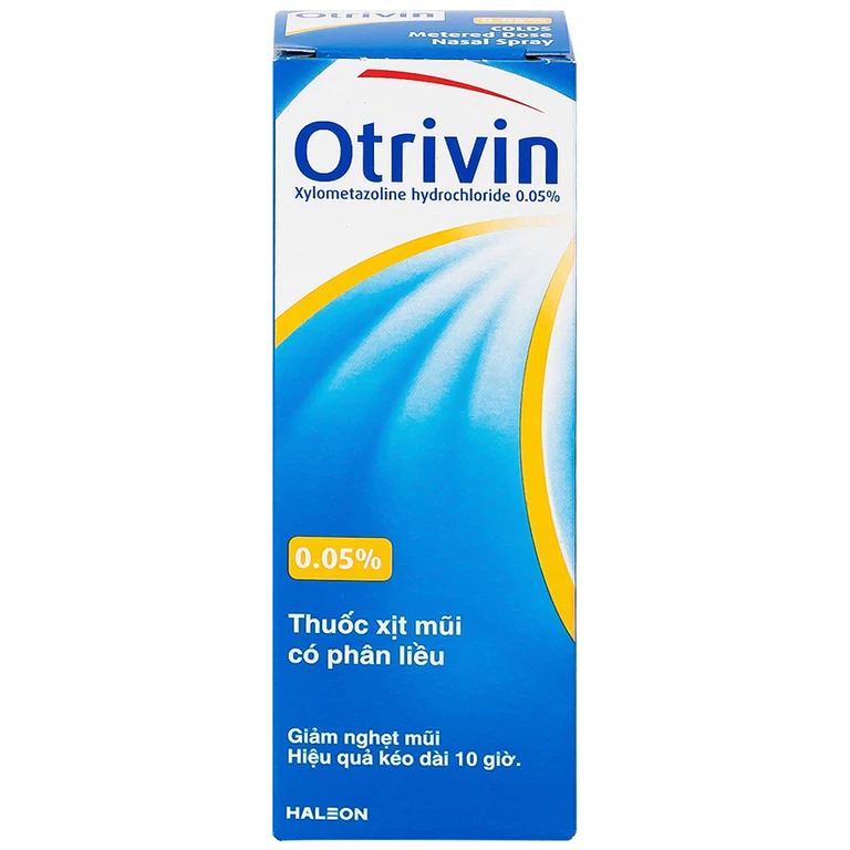 Thuốc xịt mũi Otrivin 0.05% GSK giảm triệu chứng nghẹt mũi, viêm mũi dị ứng (10ml)