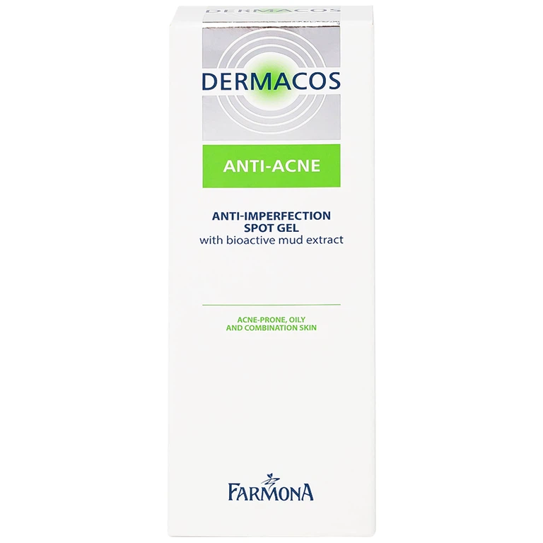 Gel chấm mụn chứa bùn hoạt tính Dermacos Anti-Ance Anti Imperfection Spot Gel giảm và ngăn ngừa mụn (15ml)
