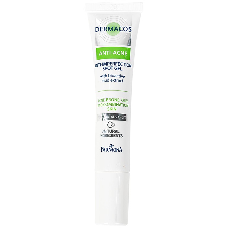 Gel chấm mụn chứa bùn hoạt tính Dermacos Anti-Ance Anti Imperfection Spot Gel giảm và ngăn ngừa mụn (15ml)